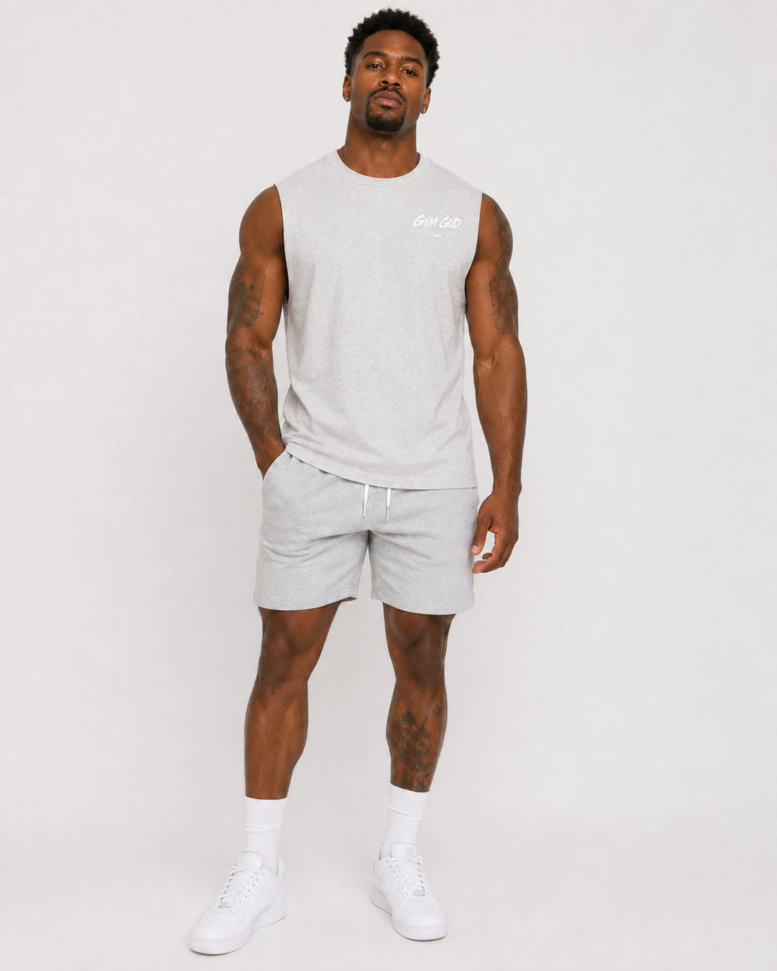 Raw Edge Cotton Tank Top