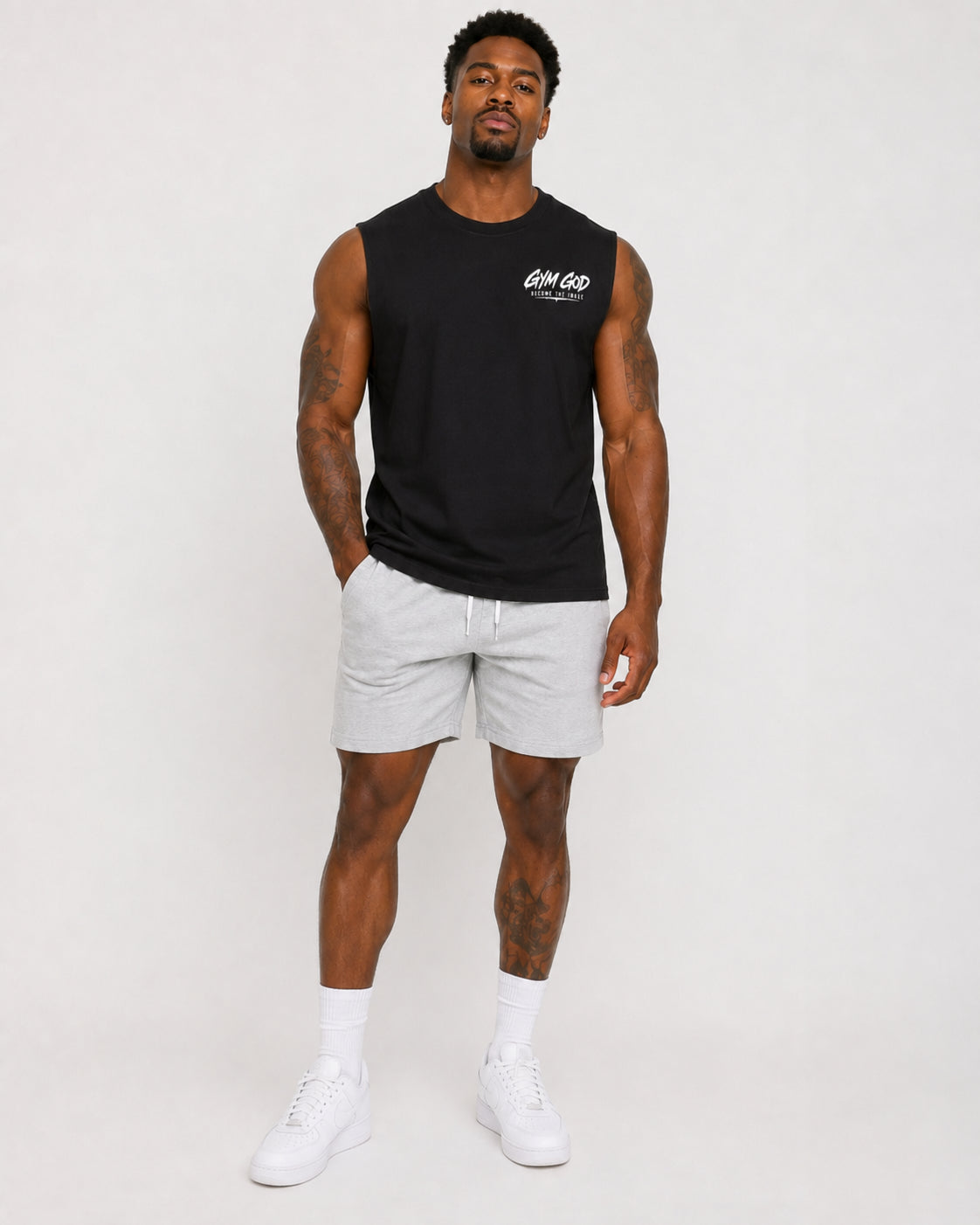 Raw Edge Cotton Tank Top