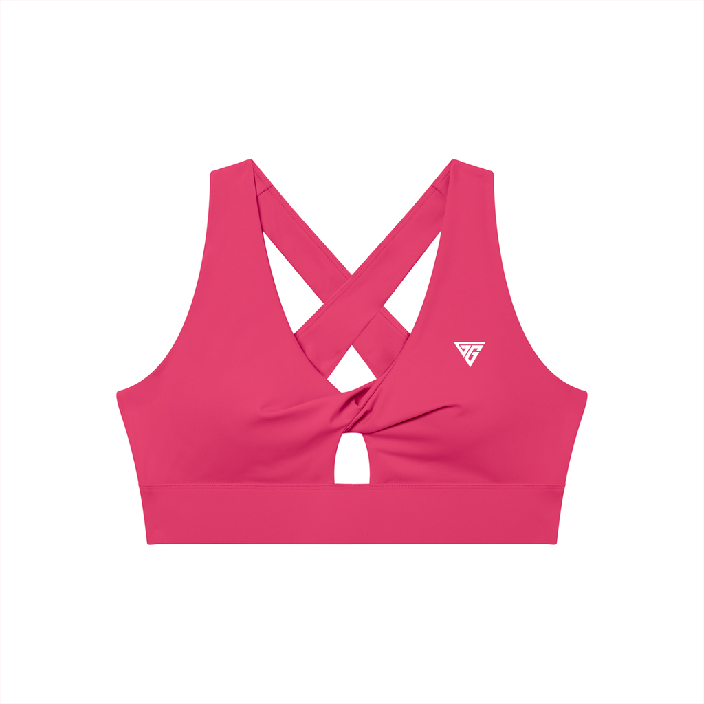 Women's Twist Front V-Neck Sports Bra