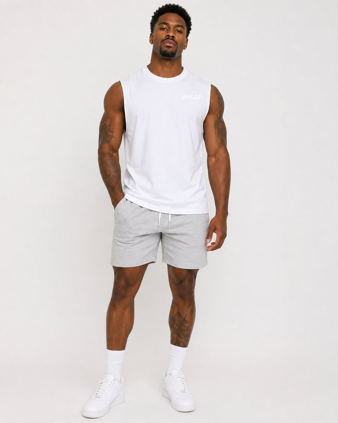 Raw Edge Cotton Tank Top