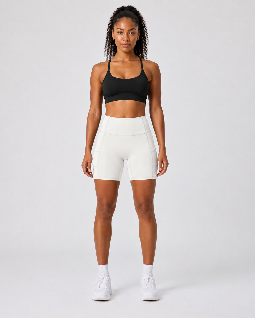 Women's High-Waisted Pocket Biker Shorts