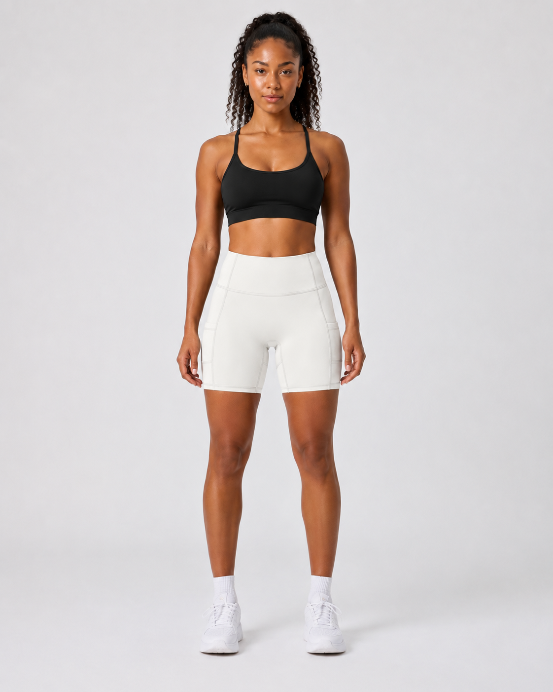 Women's High-Waisted Pocket Biker Shorts