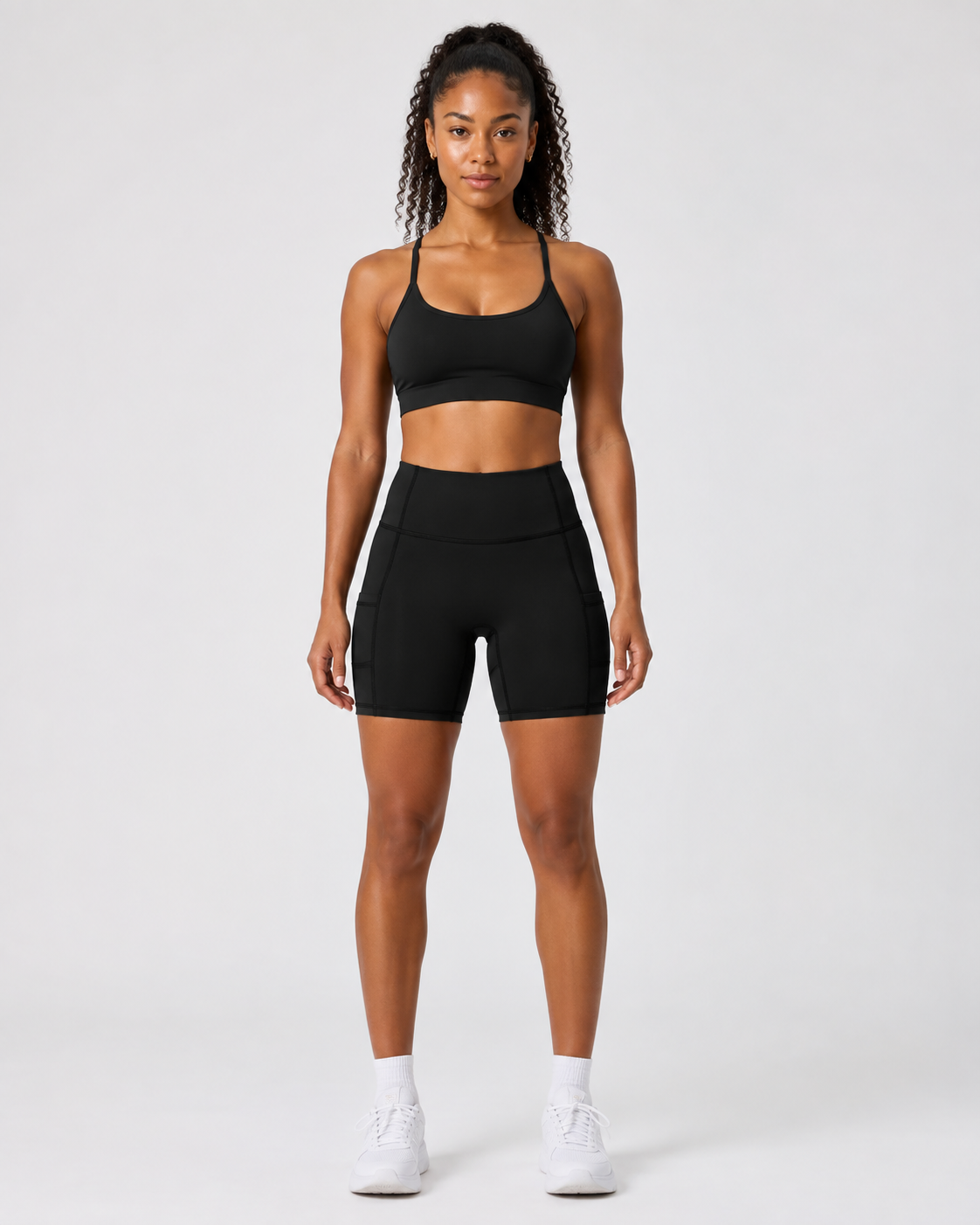 Women's High-Waisted Pocket Biker Shorts