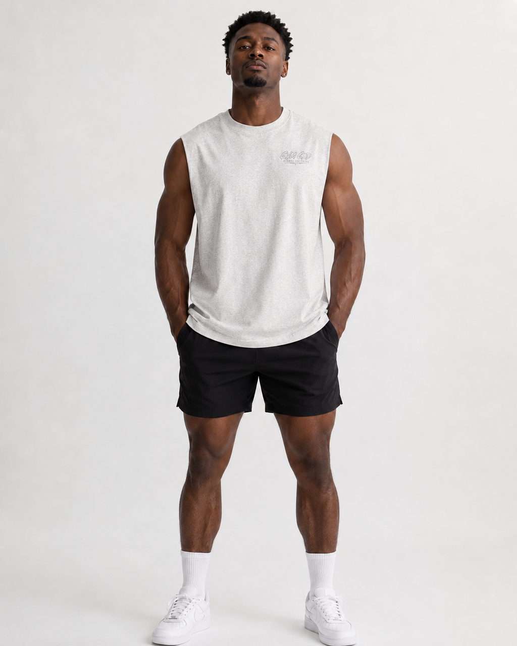 Raw Edge Cotton Tank Top