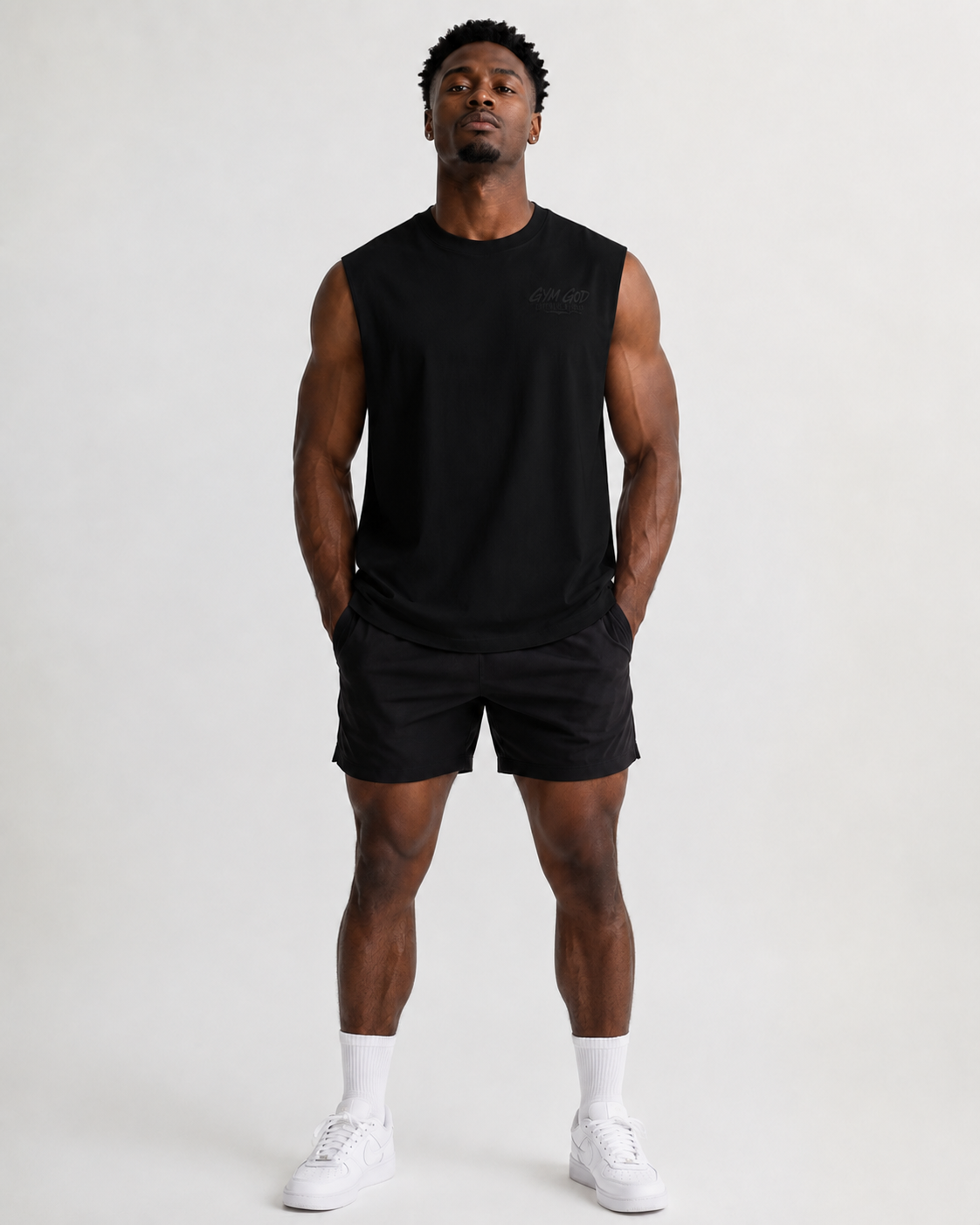 Raw Edge Cotton Tank Top