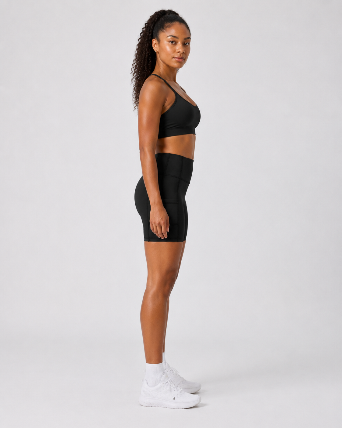 Women's High-Waisted Pocket Biker Shorts