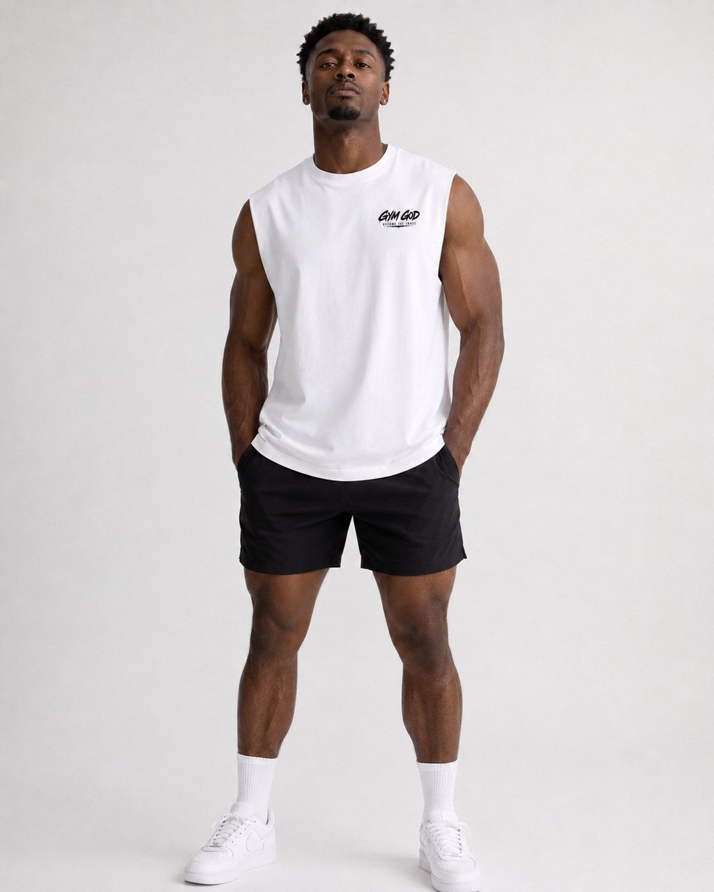Raw Edge Cotton Tank Top