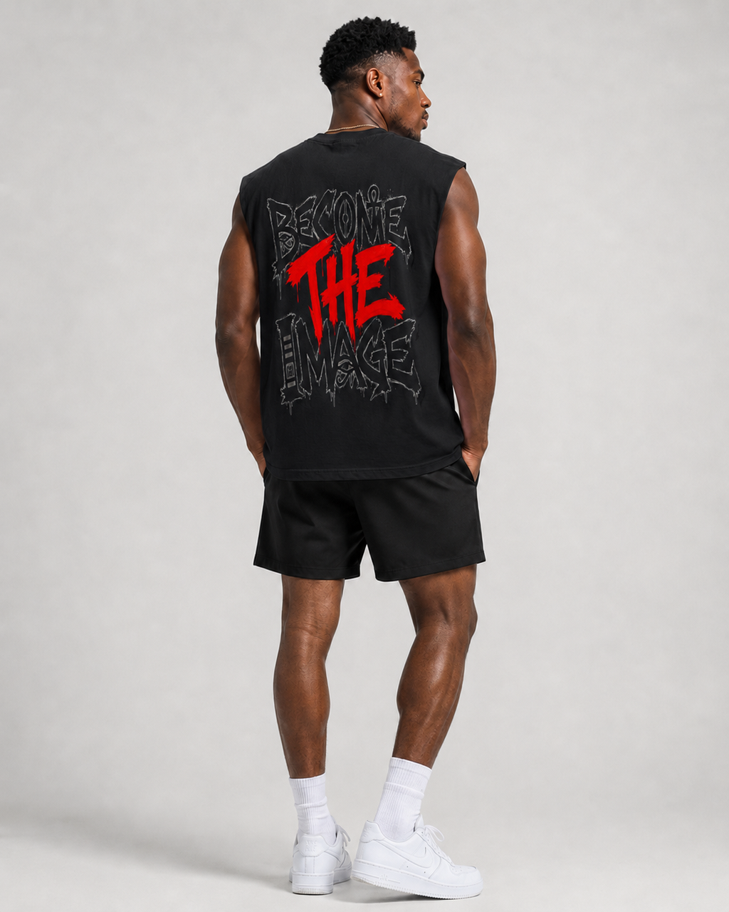 Raw Edge Cotton Tank Top