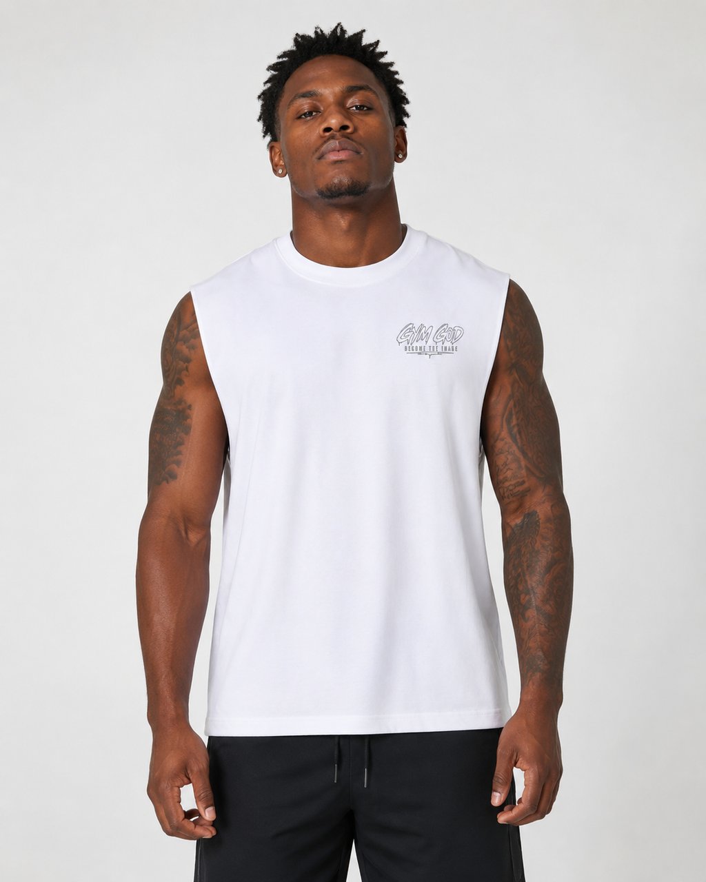 Raw Edge Cotton Tank Top