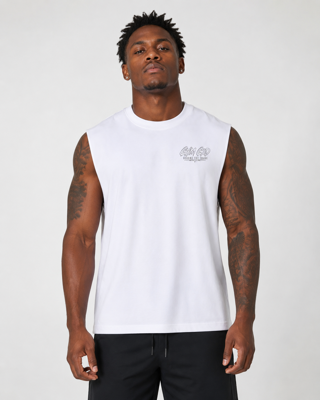 Raw Edge Cotton Tank Top